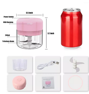 MINI Procesador de Alimentos 🍎🍏🍖 🍊con carga USB