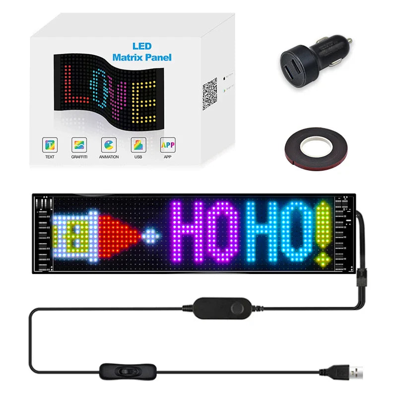 "Panel de Píxeles LED Matriz 🔥 USB 5V y Bluetooth 📲"  9X37